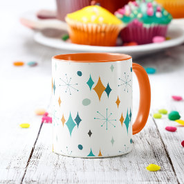 Starburst Mid Century Modern Mönster Mugg