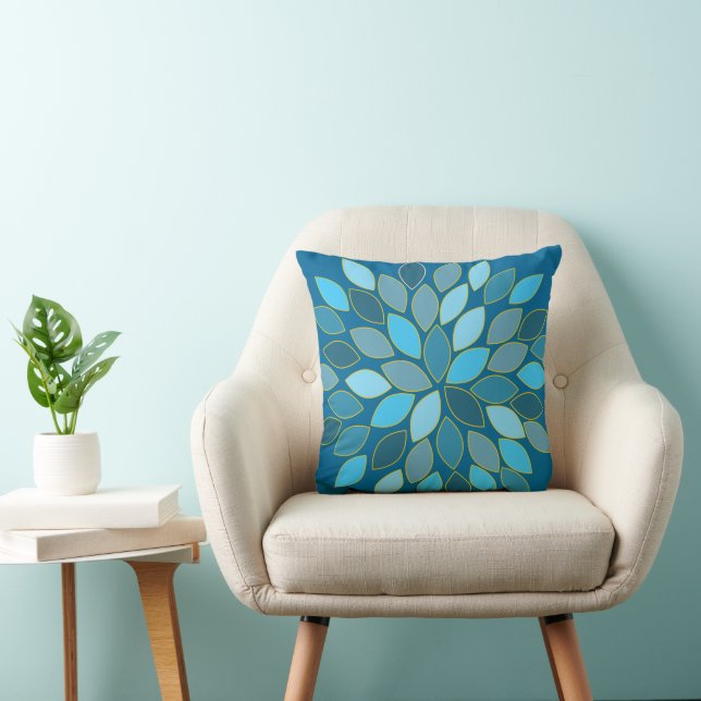 Starburst Modern Flower Mönster Design Pillow Kudde (Stol)