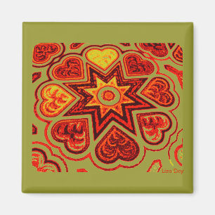 "Starburst of Kärlek" Magnet