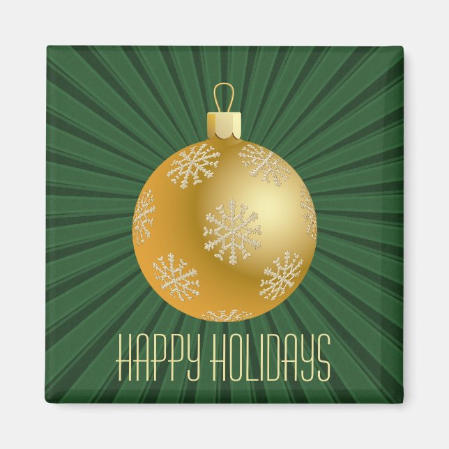 Starburst Rand Ornament Magnet, Grönt Magnet (Framsidan)