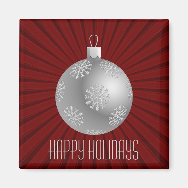 Starburst Rand Ornament Magnet, Mörk Red Magnet (Framsidan)
