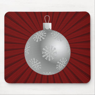 Starburst Rand Ornament Mousepad, Mörk Red Musmatta