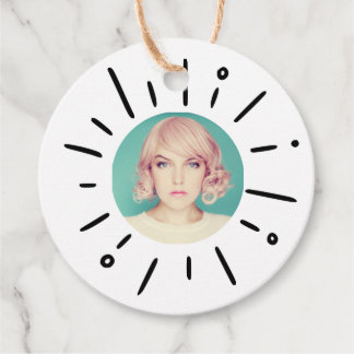 STARBURST | Simple Round Fun Custom Photo Gåvor Etiketter