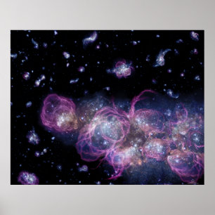 Starburst Stellar Fireworks Finale Rymden Poster