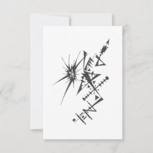 Starburst Svart Vitt Abstrakt Tribal Tatuering Kon Tack Kort