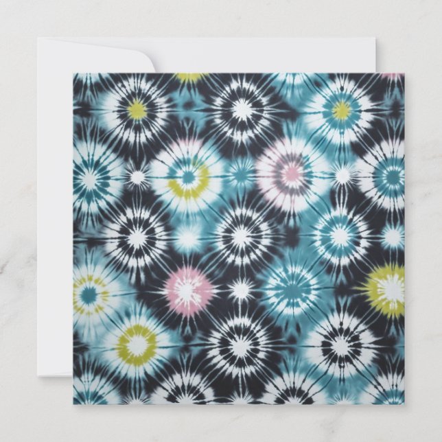 Starburst Tie Dye-design Inbjudningar (Framsida)