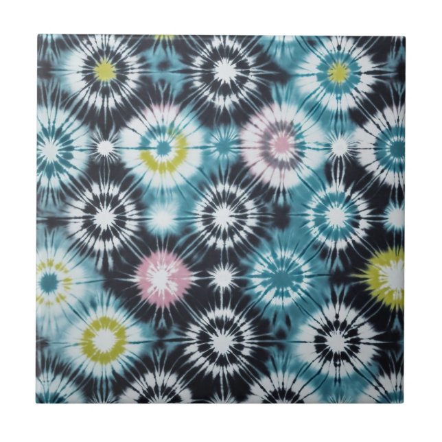 Starburst Tie Dye Design Kakelplatta (Framsidan)