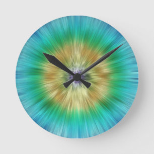 Starburst Tie Dye Rund Klocka