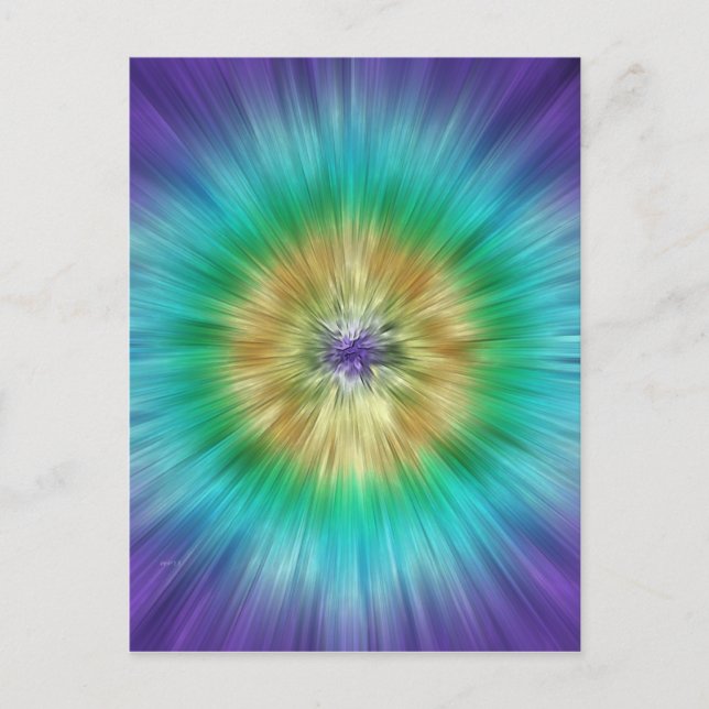 Starburst Tie Dye Vykort (Framsida)