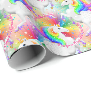 Starburst UnicornPrincess Regnbåge Presentpapper