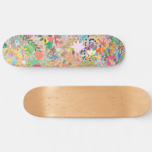 Starbust blommigt mini skateboard bräda 18,5 cm