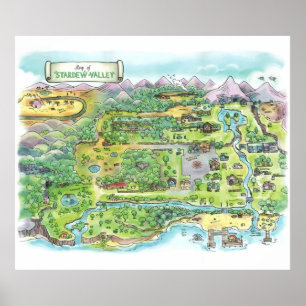 Stardew Valley Karta Poster