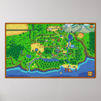Stardew Valley Karta Poster