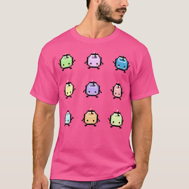Stardew Valley Pastel Junimos T Shirt (Framsida)