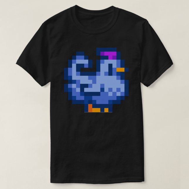 Stardew Valley Shane Blue Chicken Sticker &amp; Pi T Shirt (Design framsida)