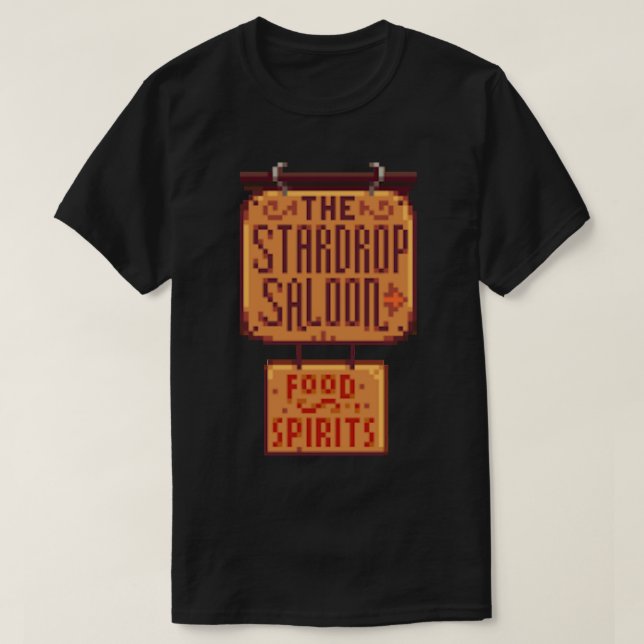 Stardew Valley Stardroon Saloon Sticker T Shirt (Design framsida)