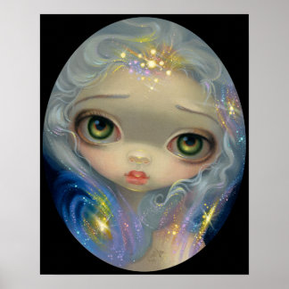 Stardust Angel ART PRINT Big eyed art big ögon Poster