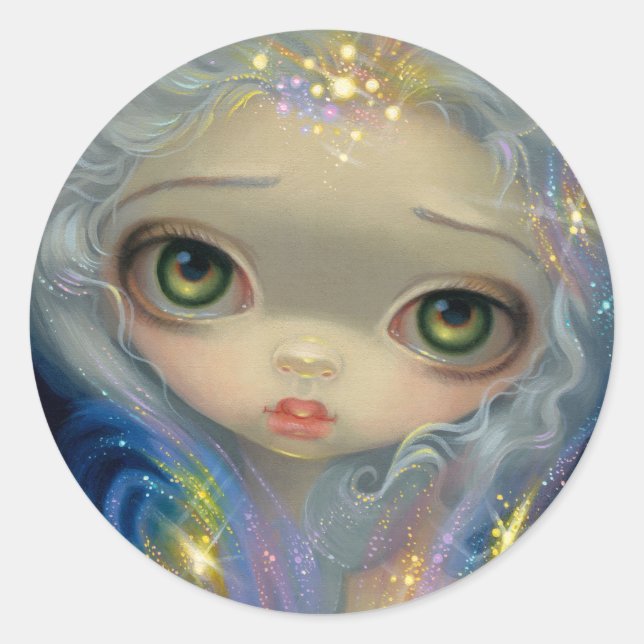 "Stardust Angel"-märke Runt Klistermärke (Framsida)