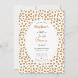 Stardust Celestial Magic Boho Guld Baby Shower Inbjudningar