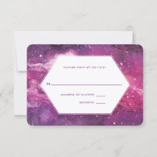 Stardust Cosmic Rosa Bröllop OSA Kort