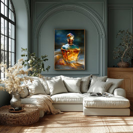 Stardust Elixir - Cosmic Light i Parfym Flaska Canvastryck