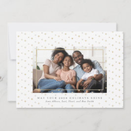 Stardust Gold Foil Photo Helgdag Card Meddelande
