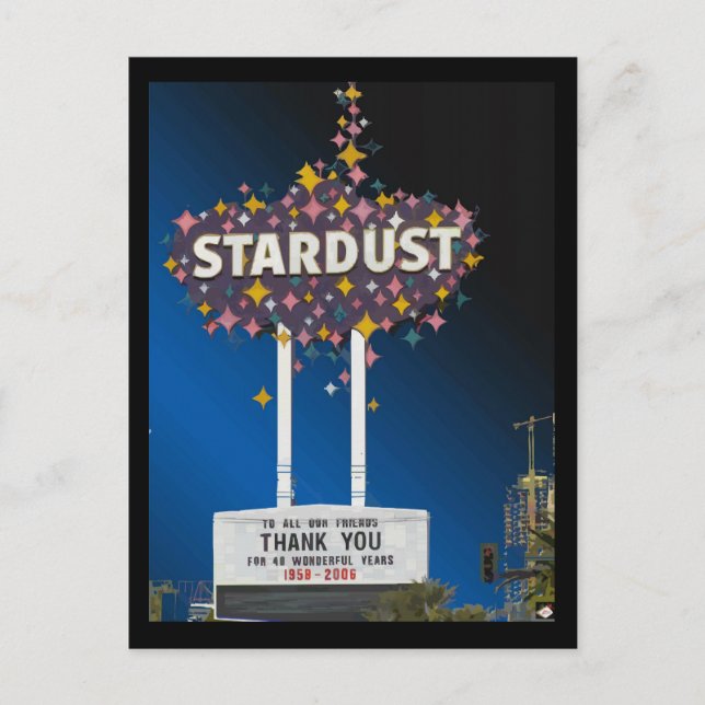 Stardust Las Vegas Vector Graphic Postcards #14 Vykort (Framsida)