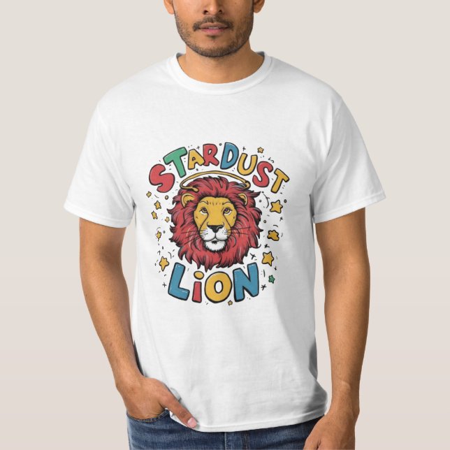 👕 🦁 Stardust Lejon T-Shirt Design 🦁 👕 (Framsida)