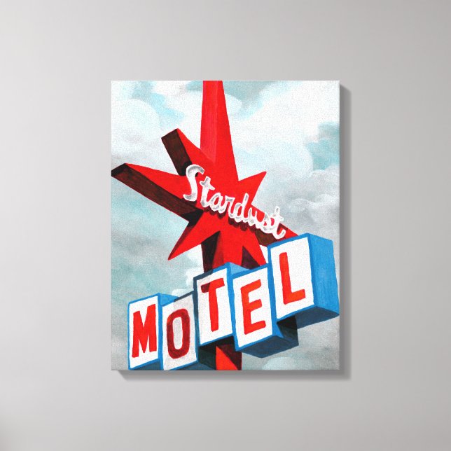 Stardust Motel-tecken Canvastryck (Framsida)
