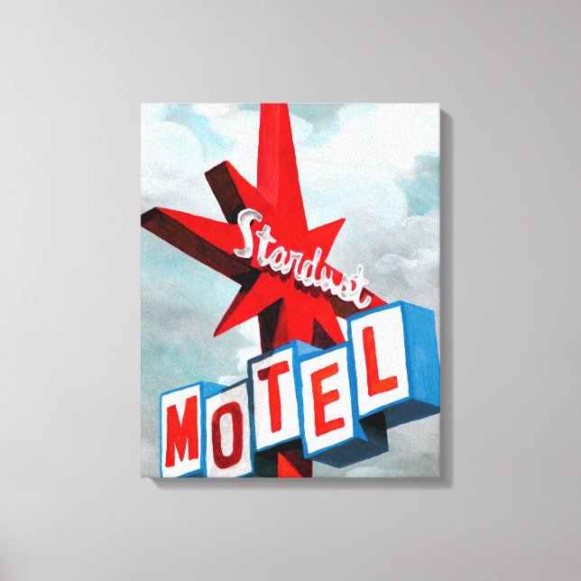 Stardust Motel-tecken Canvastryck (Framsida)