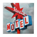 Stardust Motel-tecken Kakelplatta<br><div class="desc">Stardust Motel Sign Artist: Naomi McCavitt</div>