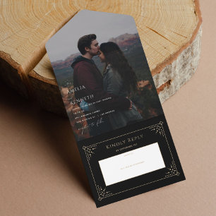 Stardust Photo Wedding-inbjudningar
