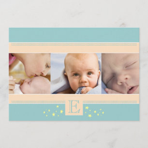 Stardust Pojke Birth Notice Meddelande