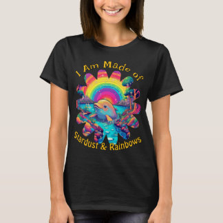 Stardust Rainbows Dolphin Psychedelic Ocean Vibes T Shirt