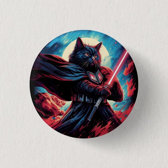 Stardust Samurai | Cosmic Cat Warrior Knapp (Framsida)