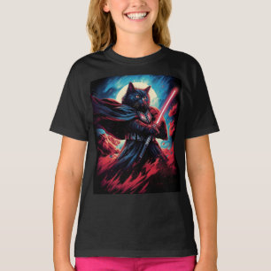 Stardust Samurai Cosmic Cat Warrior T Shirt