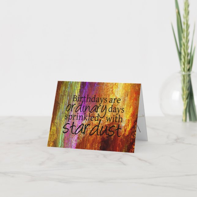 Stardust Sprinkled Birthday Card Kort (Framsida)
