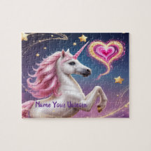 Stardust the Unicorn & Magical Glitter Heart Art