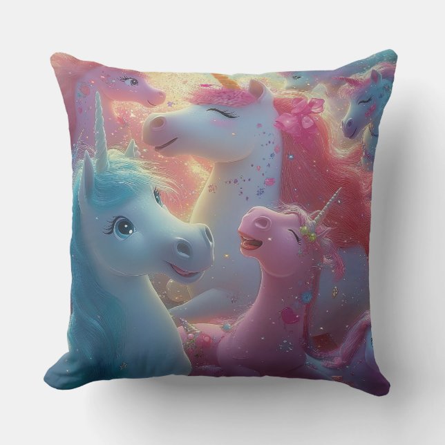 Stardust Unicorn Gala Kudde (Framsida)