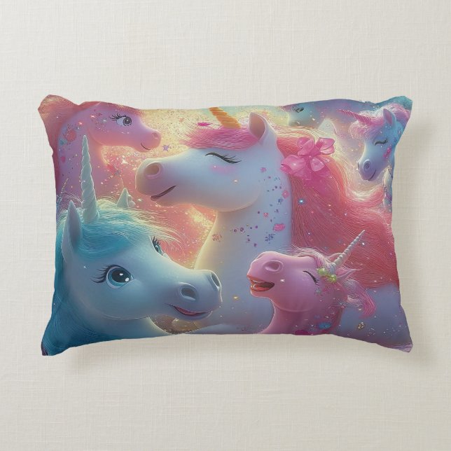 Stardust Unicorn Gala Prydnadskudde (Framsidan)