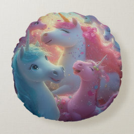 Stardust Unicorn Gala Rund Kudde