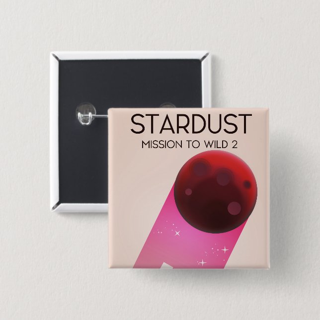 Stardust-uppdrag till kometen Wild 2 Knapp (Framsida & baksida)