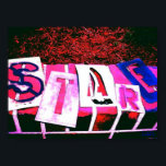 Stare Poster<br><div class="desc">This is my version of a still life...  I did a series of these using words that made a statement to me ... </div>