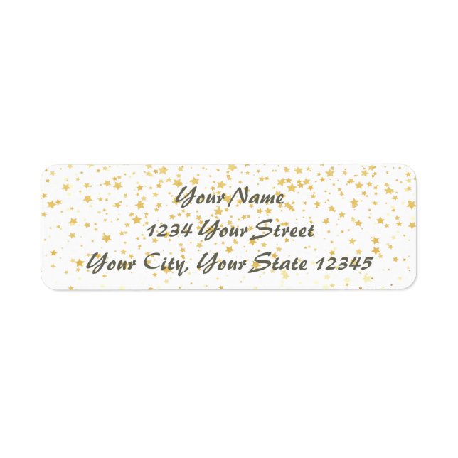 Starfall-Adressetiketter Returadress Etikett (Framsidan)