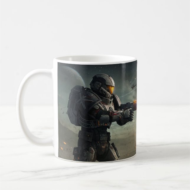 Starfall Explosion: Armored Space Warrior Kaffemugg (Vänster)