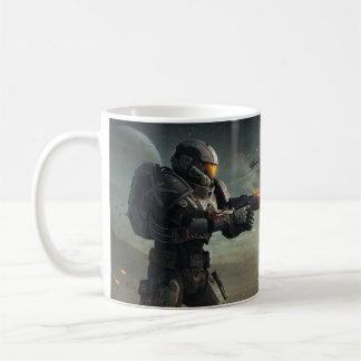 Starfall Explosion: Pansarbestyckad Rymdkrigare Kaffemugg