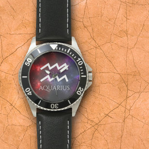 Starfield Aquarius Vatten Bearer Western Zodiac Armbandsur