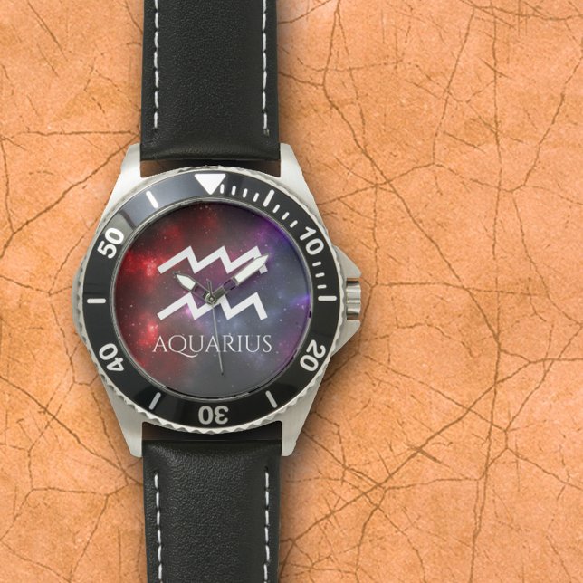 Starfield Aquarius Vatten Bearer Western Zodiac Armbandsur (Skapare uppladdad)
