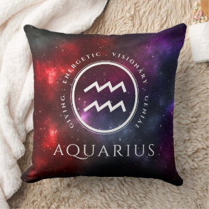 Starfield Aquarius Vatten Bearer Western Zodiac Kudde