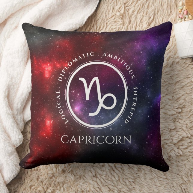 Starfield Capricorn Goat Western Zodiac Kudde (Filt)